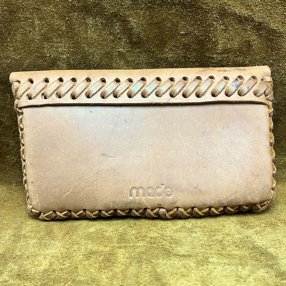 Made Leather Wallet Clutch Pouch - Picture 2 of 10